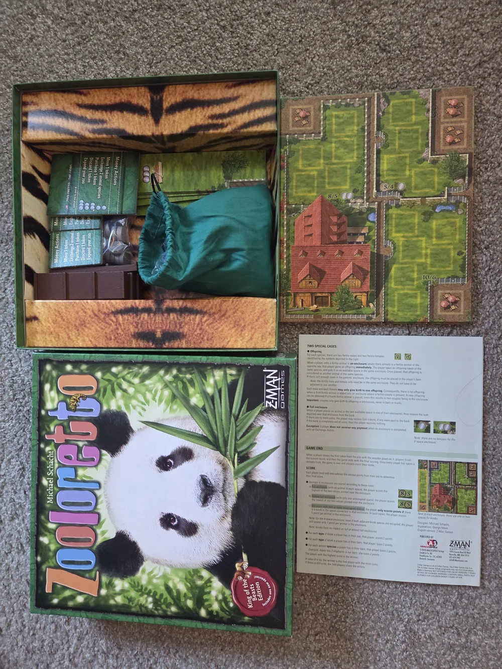 Zooloretto Board Game - King Of The Beasts Version With Lions!